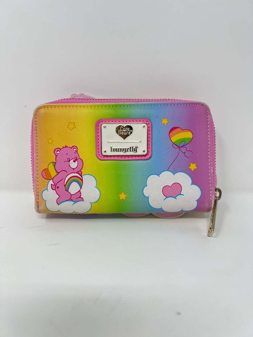 Loungefly Care Bears Rainbow Ombre Ziparound Wallet